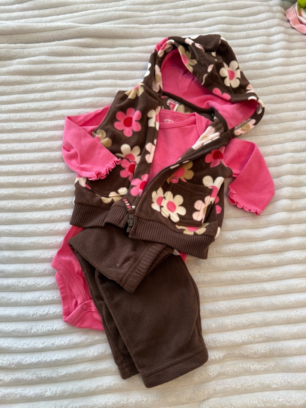 Carter's 2 Outfit Bundle - Lady Bug And Flower Sets - 6 Month - Picture 2 of 15
